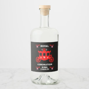 Étiquettes Pour Bouteilles De Liqueur Coronation royale roi Charles III