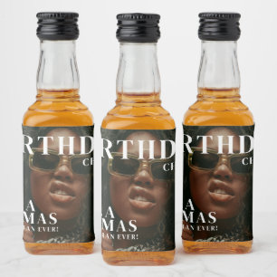 Étiquettes Pour Bouteilles De Liqueur Couverture de magazine de fête d'anniversaire pers