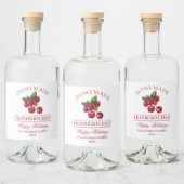 Étiquettes Pour Bouteilles De Liqueur Cranberry Maison Cranberrycello Vacances (Bouteilles)