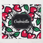 Étiquettes Pour Bouteilles De Liqueur Cute Motif Cherry (Étiquettes simples)