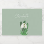 Étiquettes Pour Bouteilles De Liqueur Delicate Spring Snowdrop Flower  (Étiquettes simples)