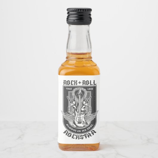 Étiquettes Pour Bouteilles De Liqueur Design Guitar Rock (Devant)