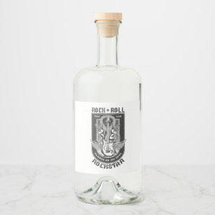 Étiquettes Pour Bouteilles De Liqueur Design Guitar Rock