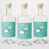 Étiquettes Pour Bouteilles De Liqueur Destination Mariage Fidji (Bouteilles)