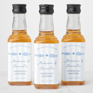 Étiquettes Pour Bouteilles De Liqueur Deux Poissons de Moins Dans La Mer Faveurs de Mari