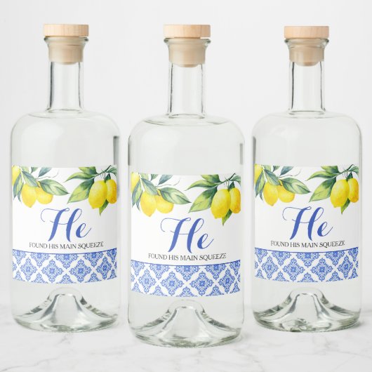 Étiquettes Pour Bouteilles De Liqueur Douche citron (Bouteilles)