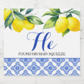 Étiquettes Pour Bouteilles De Liqueur Douche citron (Étiquettes simples)