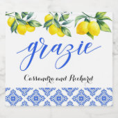 Étiquettes Pour Bouteilles De Liqueur Douche citron (Étiquettes simples)