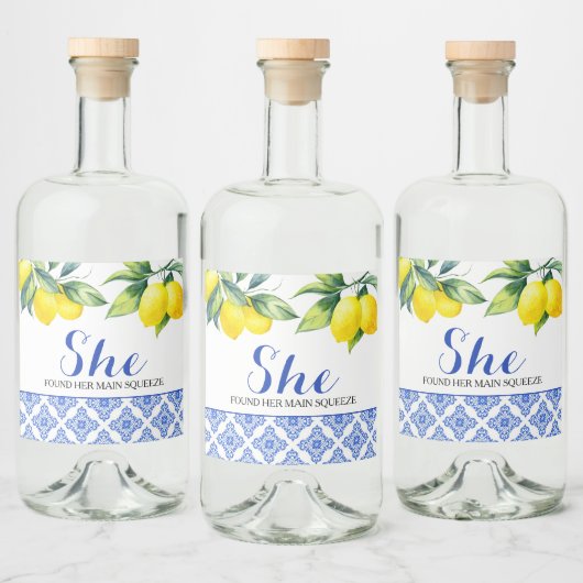 Étiquettes Pour Bouteilles De Liqueur Douche citron (Bouteilles)