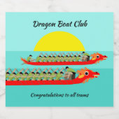 Étiquettes Pour Bouteilles De Liqueur Dragon Boat Racing (Étiquettes simples)