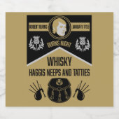 Étiquettes Pour Bouteilles De Liqueur Ecosse Burns Night (Étiquettes simples)