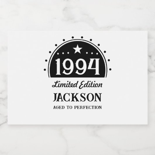 Étiquettes Pour Bouteilles De Liqueur Edition limitée 30e anniversaire (Étiquettes simples)