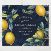 Étiquettes Pour Bouteilles De Liqueur Élégant Limoncello Lemons (Étiquettes simples)