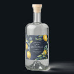 Étiquettes Pour Bouteilles De Liqueur Élégant Limoncello Lemons<br><div class="desc">Décorez vos bouteilles de limoncello faites maison avec de beaux étiquettes et des étiquettes à utiliser comme cadeau et choisissez entre un blanc et un arrière - plan au charbon de bois avec feuilles citron et couronne de fruits. Consultez notre magasin pour plus d'articles de cette collection.</div>
