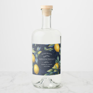 Étiquettes Pour Bouteilles De Liqueur Élégant Limoncello Lemons