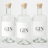 Étiquettes Pour Bouteilles De Liqueur élégant mariage GIN (Bouteilles)
