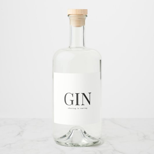 Étiquettes Pour Bouteilles De Liqueur élégant mariage GIN (Devant)