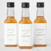 Étiquettes Pour Bouteilles De Liqueur Élégant minimaliste Mariage (Bouteilles)