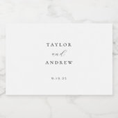 Étiquettes Pour Bouteilles De Liqueur Élégant minimaliste Mariage (Étiquettes simples)