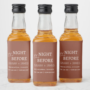Étiquettes Pour Bouteilles De Liqueur Élégant Terre Cuite Blanche la Nuit Avant le Maria
