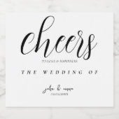 Étiquettes Pour Bouteilles De Liqueur Elégant thème Mariage noir et blanc (Étiquettes simples)