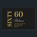 Étiquettes Pour Bouteilles De Liqueur Élégante Black Gold 60th Birthday Cocktail Party<br><div class="desc">Elégant Black Gold 60e anniversaire Cocktail Party Liquor Étiquette bouteille</div>