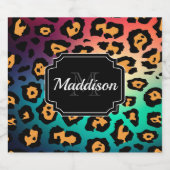 Étiquettes Pour Bouteilles De Liqueur Empreinte de léopard moderne (Étiquettes simples)