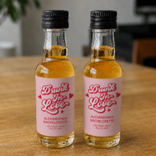 Étiquettes Pour Bouteilles De Liqueur Enterrement de vie de jeune fille Amoureux Ivre
