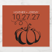 Étiquettes Pour Bouteilles De Liqueur Épice citrouille (Étiquettes simples)