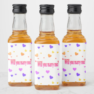 Étiquettes Pour Bouteilles De Liqueur Épouse-moi,
