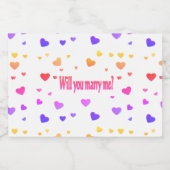 Étiquettes Pour Bouteilles De Liqueur Épouse-moi, (Étiquettes simples)