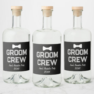 Étiquettes Pour Bouteilles De Liqueur Équipe de préparation personnalisée pour l'enterre