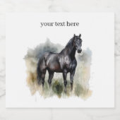 Étiquettes Pour Bouteilles De Liqueur Esprit de l'étalon sauvage, coutume (Étiquettes simples)