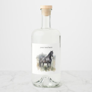Étiquettes Pour Bouteilles De Liqueur Esprit de l'étalon sauvage, coutume