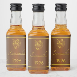 Étiquettes Pour Bouteilles De Liqueur Étiquettes de bouteille Liquor Liquor Custom Birth