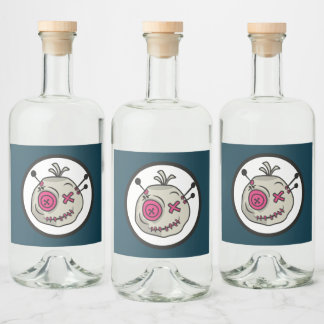 Étiquettes Pour Bouteilles De Liqueur Étiquettes de bouteilles de verre à jeton Voodoo (