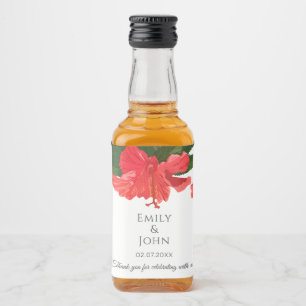 Étiquettes Pour Bouteilles De Liqueur Étiquettes de mini bouteilles de liqueur à fleurs