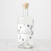 Étiquettes Pour Bouteilles De Liqueur Eucalyptus Green Groomsmen Proposition (Devant)