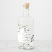 Étiquettes Pour Bouteilles De Liqueur Eucalyptus Russe Mariage Merci (Devant)