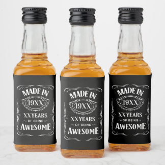 Étiquettes Pour Bouteilles De Liqueur Fabriqué dans l'année XX ans d'être un anniversair