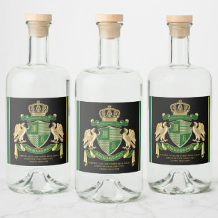 Étiquettes Pour Bouteilles De Liqueur Faites votre propre blouse d'armoiries d'aigle ver