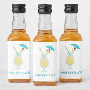 Étiquettes Pour Bouteilles De Liqueur Faveur de mariage Cocktail Piña Colada Enterrement
