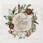 Étiquettes Pour Bouteilles De Liqueur Ferme rustique Bourgogne botanique douche de nage (Étiquettes simples)