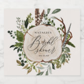 Étiquettes Pour Bouteilles De Liqueur Ferme rustique grange douche botanique (Étiquettes simples)