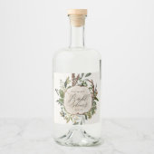 Étiquettes Pour Bouteilles De Liqueur Ferme rustique grange douche botanique (Devant)