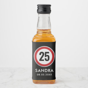 Étiquettes Pour Bouteilles De Liqueur fête d'anniversaire CUSTOM AGE avec panneau de sig