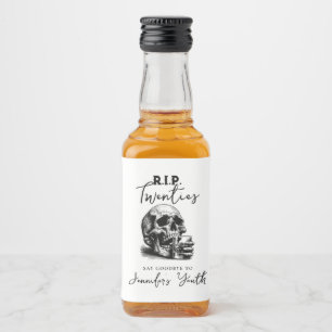 Étiquettes Pour Bouteilles De Liqueur Fête d'anniversaire Whiskey Twenties Crâne Gothiqu