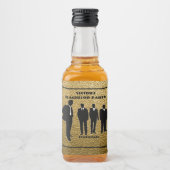 Étiquettes Pour Bouteilles De Liqueur Fête de célibataire chic noir et or (Devant)