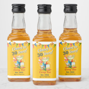 Étiquettes Pour Bouteilles De Liqueur Fête des 30 ans Soirée Margarita Tequila