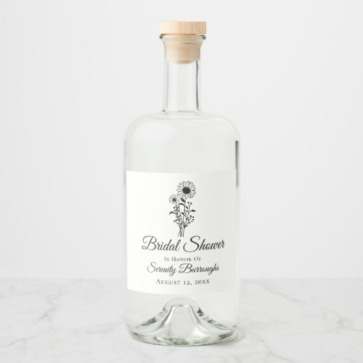 Étiquettes Pour Bouteilles De Liqueur Fête des mariées Tournesol Mariage Russe Fleur sau (Devant)